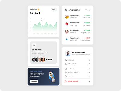 Cards cards dashboard dribbble mobile desiign product design teqnoman designs uiux design webdesign