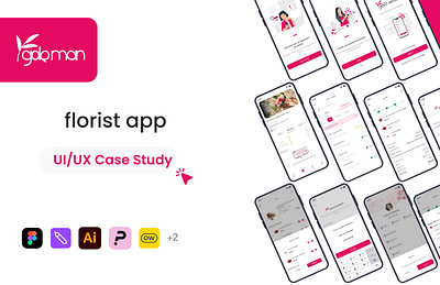 UI/UX Case study- Design a florist app app app design branding case study google ux design course illustration ui ui design uiux uiux case study ux design