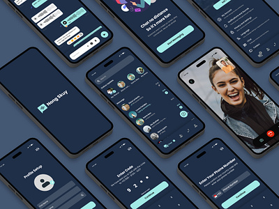 Nong Skuy - Chat Mobile App app application branding bubble buttons communication design discussion interface media message profile send social social media software speech talking template ui