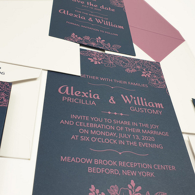 Matte Floral Themed - Screen Printed Wedding Invitation: Bloom floral theme wedding cards indianweddingcards