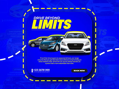 Modern Social Media Car Ads Poster Designs! 3d animation branding graphic design logo motion graphics ui