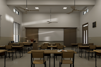 Classroom 3D interior design 3d 3d modeling 3d rendering 3d visualization architecture archviz classroom creative design interior interior design lighting render simple