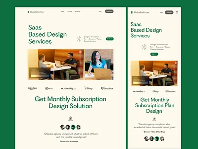 Agency - Landing Page Subscription agency agency website branding clean design design subscription graphic illustration landing page design landing ui product design typography ui ui ux user experience ux web web design web development website design