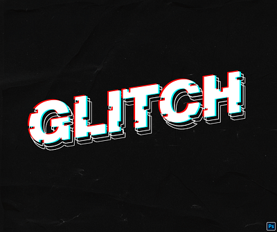 Glitch Typography Effect branding clean deformation design distortion download effect filter flickering glitch gradient grunge noise pixelbuddha reflection stretched text texture typography ui