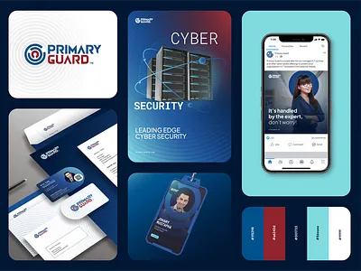 Primary Guard, visual identity, corporate brand design app branding design graphic design logo ui ux