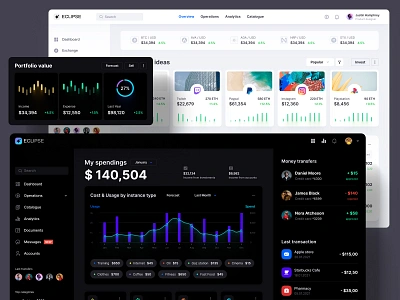 Eclipse - Figma dashboard UI kit for data design web apps 3d animation branding chart dashboard dataviz design desktop graphic design illustration infographic logo motion graphics statistic template ui