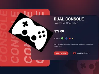 Dual Console (Add to Cart Design) section design uiux design