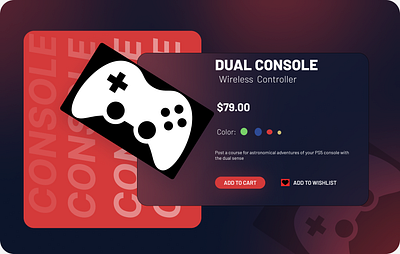 Dual Console (Add to Cart Design) section design uiux design