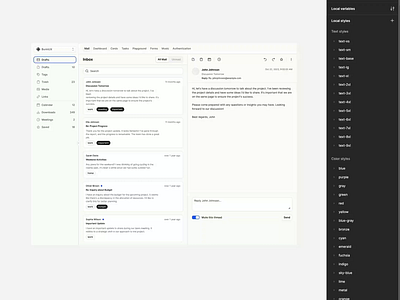 Hacking Shadcn Maill App Design in Figma branding design design system figma interface ui ui kit ux