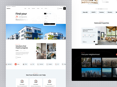 Reallow - Real Estate Company Website Design agency design landing page landingpage property real estate reallow ui ui design ux ux design website