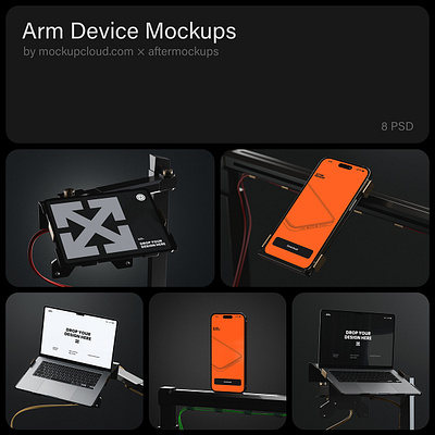 NEW! Arm Device Mockups 🦾 3d animation app branding design download free freebie graphic design illustration ipad iphone logo macbook mockup mockup cloud mockupcloud motion graphics screen ui