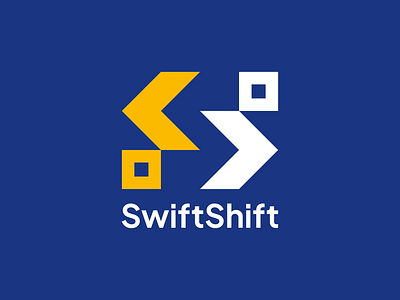 SwiftShift - Logo Concept blue brand branding design logistic professionnal swiftshift transport truck