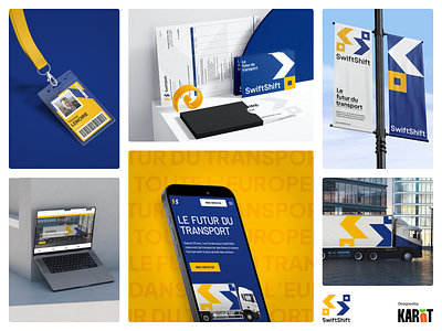 SwiftShift - Brand Moodboard blue branding graphic design logistic mobile mockup swiftshift transport ui