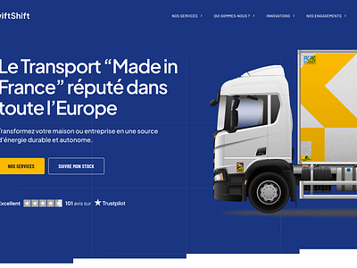 SwiftShift - Website Concept blue branding concept design desktop logistic mood swiftshift transport truck ui ux website yellow