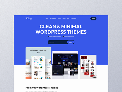 WordPress Themes Website Design design fullwebsite landingpage plugin themes ui uiux ux webflow website wordpress