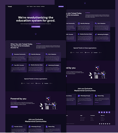 Bootcamp Landing Page bootcamp design designing education app ui education website figma figma ui landing page lms membership website ui ui design