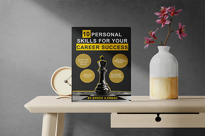 Success Book - Book Cover Design black book book cover book cover design branding clock coffee colors cover design fazza graphic design hand illustration mockup mug orange table white yellow