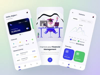 Finance Management Mobile App Design androidapp appdesign applicationdesign appui cleandesign designconcept designinspiration financeapp fintech iosapp mobile moneymanagement moneytransfer onlinebanking softwaredesign transactions trending ui uiuxdesign