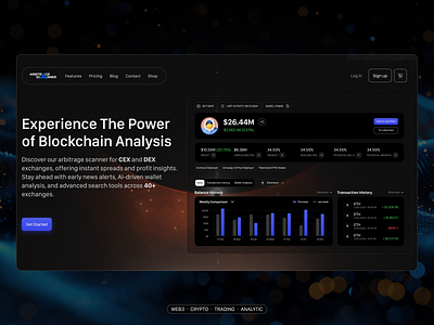 Crypto Scanner design ui ux web