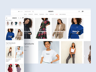 mosquito-sklep.pl - Home page e commerce home page mobileweb product page ui web design