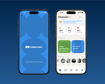 Classroam mobile app branding figma mobile mobileapp productdesign ui ux