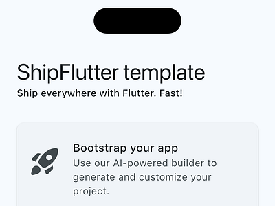 Flutter template by ShipFlutter ai chat best flutter template boilerplate chatbot flutter flutter ui template mobile mobile apps starter kit ui ui template