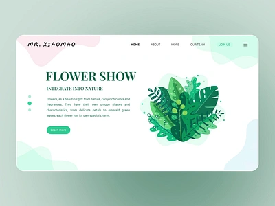 Flower Show design dynamic effects illustration interactive ui ux 网页 花卉