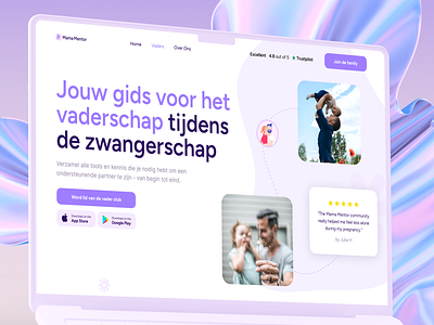 Baby Tracker Landing Page design landing landing page playful purple ui ui design ux ux design web web design website