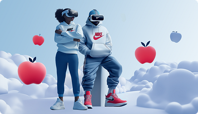 Apple x Nike: 3D Character Design for VR Experience 3d 3d design 3d illustration animation apple character design creedz design graphic design inspiration nike