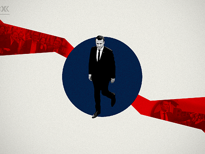 French political crisis article editorial illustration france graphic design newsletter politics