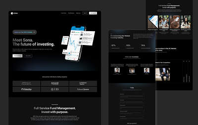 SONA® Landing Page branding design ui ux webdesign webflow