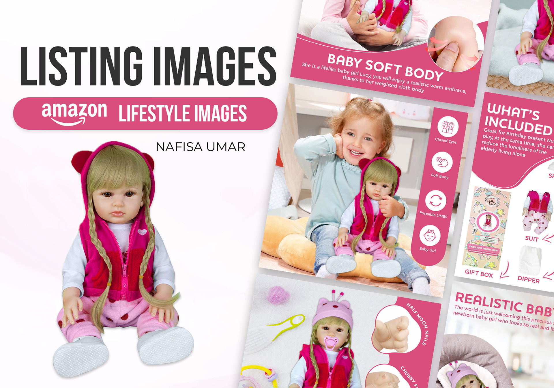 Premium Baby Doll || Amazon A+ Content amazon amazon a amazon product design ebc design enhance brand content image editing product infographics