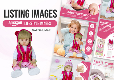 Premium Baby Doll || Amazon A+ Content amazon amazon a amazon product design ebc design enhance brand content image editing product infographics