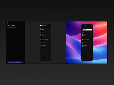 Sidebar - Atomize abstract atomize branding dark theme design system logo navigation sidebar ui variables