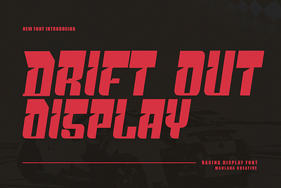 Drift Out Racing Display Font branding font fonts graphic design handmade font handmade fonts lettering logo nostalgic race font racing font sans font sans serif