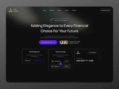 Orca Finance branding clean design design figma ui ux