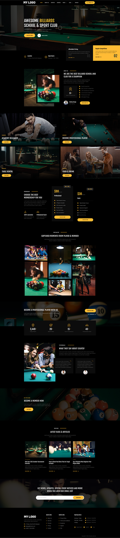 Dynamic Sports and Recreation Website UI Design 3d animation branding design graphic design gym website illustration logo motion graphics portfolio sites sports website ui ui design vector website design