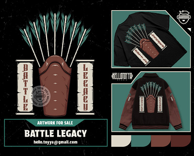 Battle Legacy. Artwork for Merchandise/T-shirt apparel archery artwork artwork for sale battle branding clothing graphic design illustration merchandise design mocup old style retro streetwear design tshirt design vintage