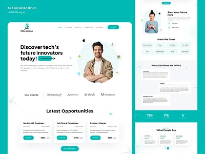 Job Finder Landing Page career design job finder landing page tech job tech landing page ui ui design ux ux design web design