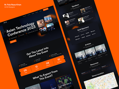 Event Landing Page conference design event details event landing page event page landing page technology conference ui ui design ux ux design web design