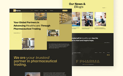 Modern and Minimalist Pharma Website UI Design modern ui modern website design pharma website design ui ux