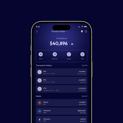 Web3 Wallet crypto swap token uiux wallet web3