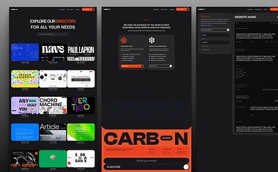 Carbon - Astro JS & Tailwind CSS carbon dark darkmode directory modern tailwind css template theme