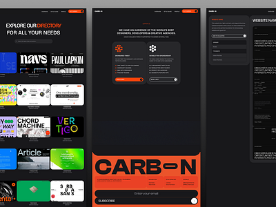 Carbon - Astro JS & Tailwind CSS carbon dark darkmode directory modern tailwind css template theme