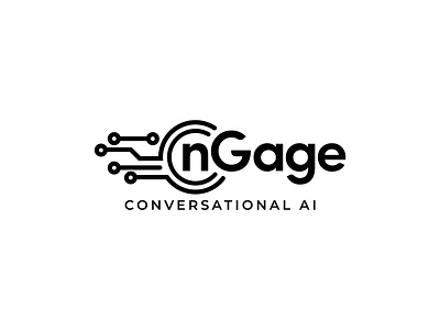 nGage black brand branding chatbot chinthaka gunaratne design graphic design letter logo lettering logo logo design logo mark logotype mark monogram logo tech technology word mark