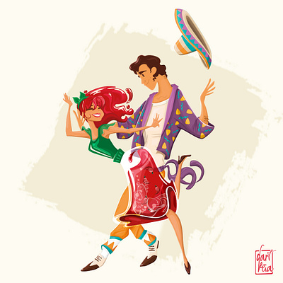 Let's Salsa adobeillustrator characterdesing dancer dancing digitalillustration fanart food foodart foodillustration graphicdesign graphicillustration hotsauce illustration salsa salsadancing sriracha vectorart vectorartist vectorartwork vectorillustration