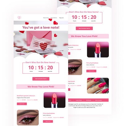 Email Design for Beauty Brand brand identity branding e commerce ecommerce email email design email template graphic design marketing visual design