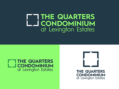 The Quarters Condominium Logo branding design graphic design identity logo quarters condominium