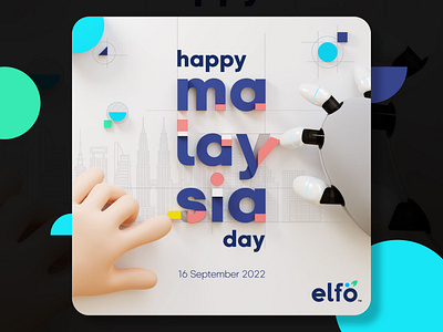 Malaysia Day Greeting branding graphic design illustration typography vector