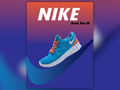 Nike Shoes Poster design graphic graphic design illustration poster vector